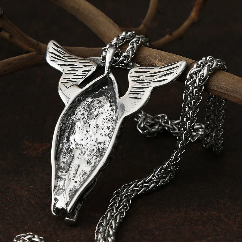 Gothic Grim Reaper Death Scythe Skull Necklace For Men Punk Biker Stainless Steel Chain Necklace Pendant Male Hip Hop