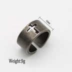 Vintage Cross Ring — Stainless Steel