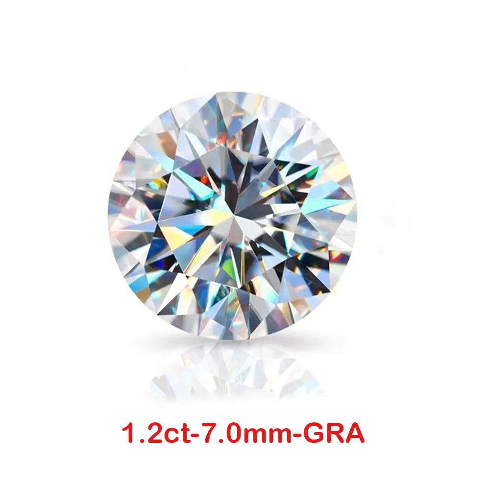 VVS1 Moissanite Loose Stones D Color 0.7-10MM