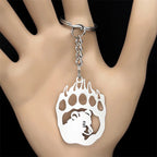 Key Steel Chain Gothic Witchcraft Bear Paw Hollow