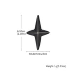 Black Star Stud Earrings — Stainless Steel