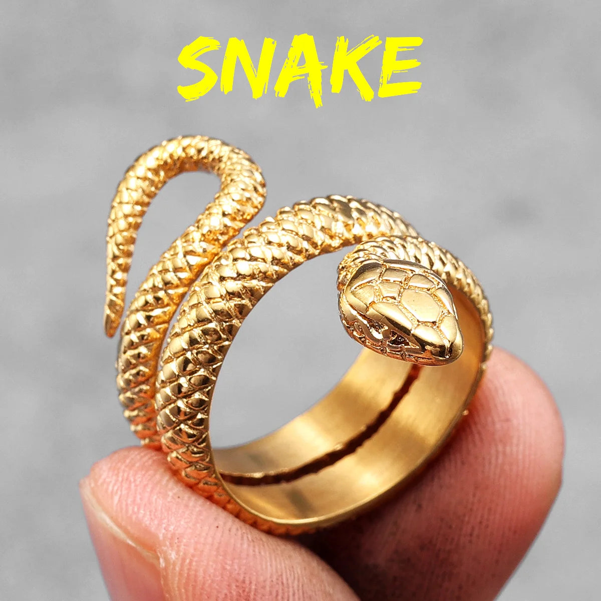 Viper Snake Ring — Stainless Steel