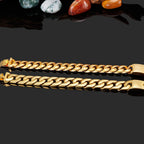 17MM Thick 316L Stainless Steel Cuban Link Chain Waterproof Gold Color Men's Bracelets Minimalist Retro Male Jewelry