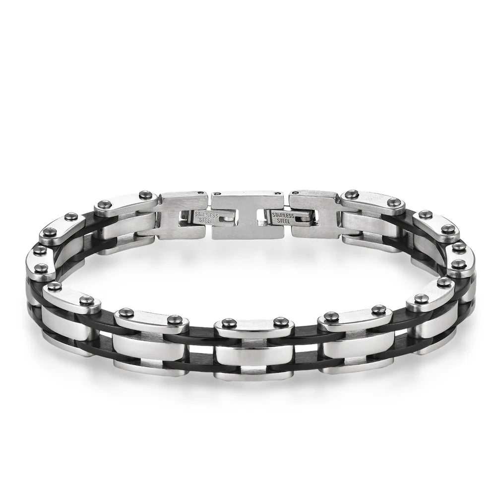 Classic 9MM Width Link Chain Bracelet for Man 316l Stainless Steel Men's Bracelets Jewelry Accessory Birthday Gifts for