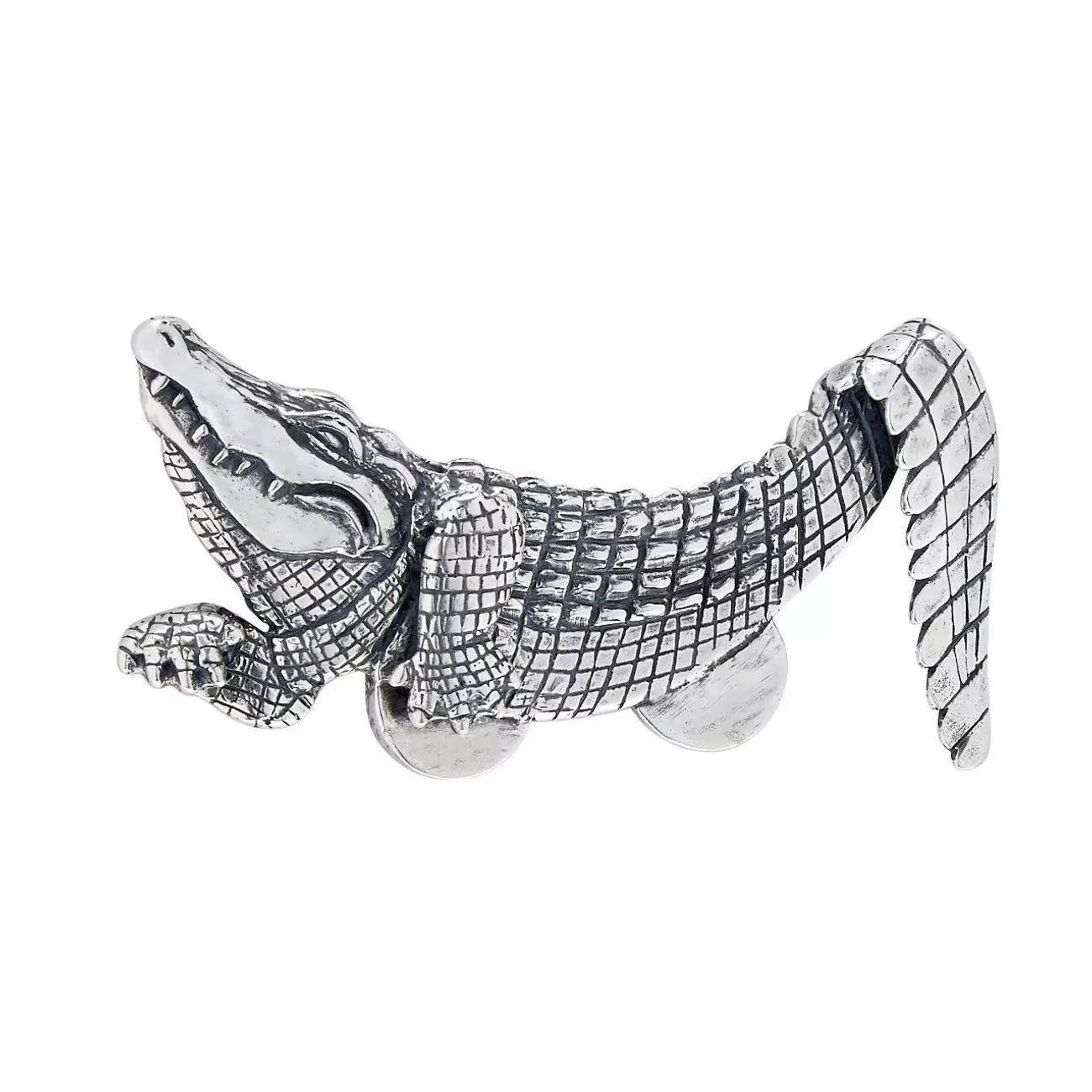 Metal pocket square vintage octopus crocodile men's suit new punk-style brooch heavy-duty accessory pin