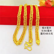Gold-Tone Fortune Buckle Boss Necklace Chain