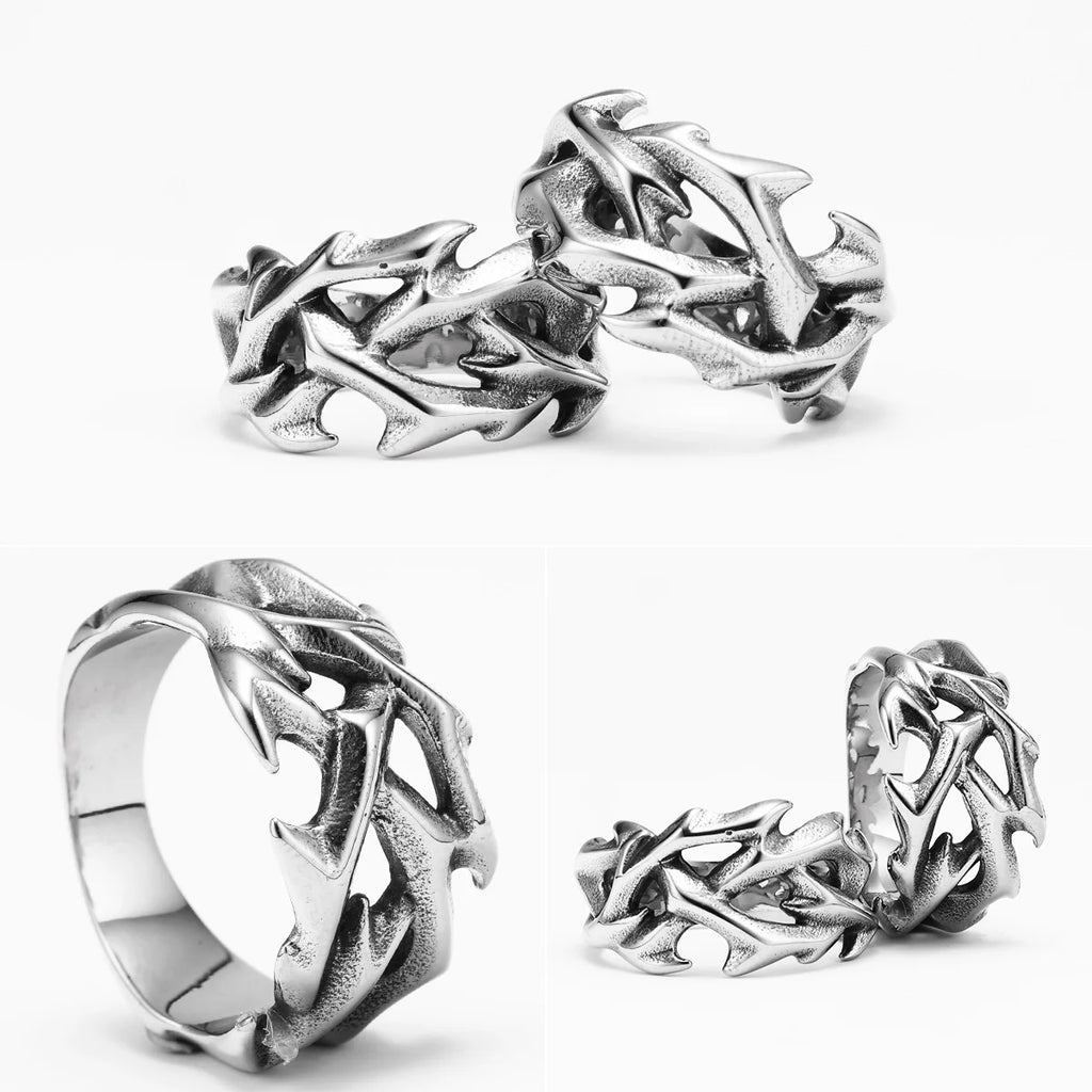Crown of Thorns Ring — Stainless Steel