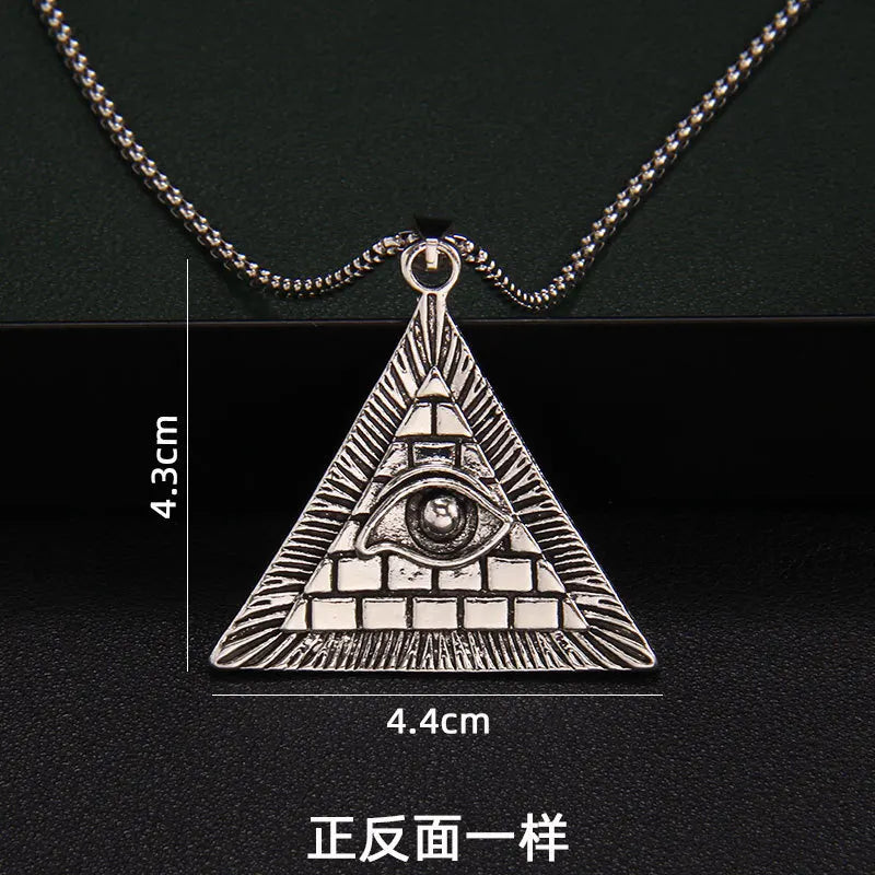 Pyramid Steel Pendant European American Versatile