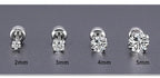 Double Side Zircon Stud Earrings — Stainless Steel
