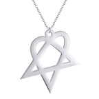 Geometric Triangle Star Necklace — Stainless Steel