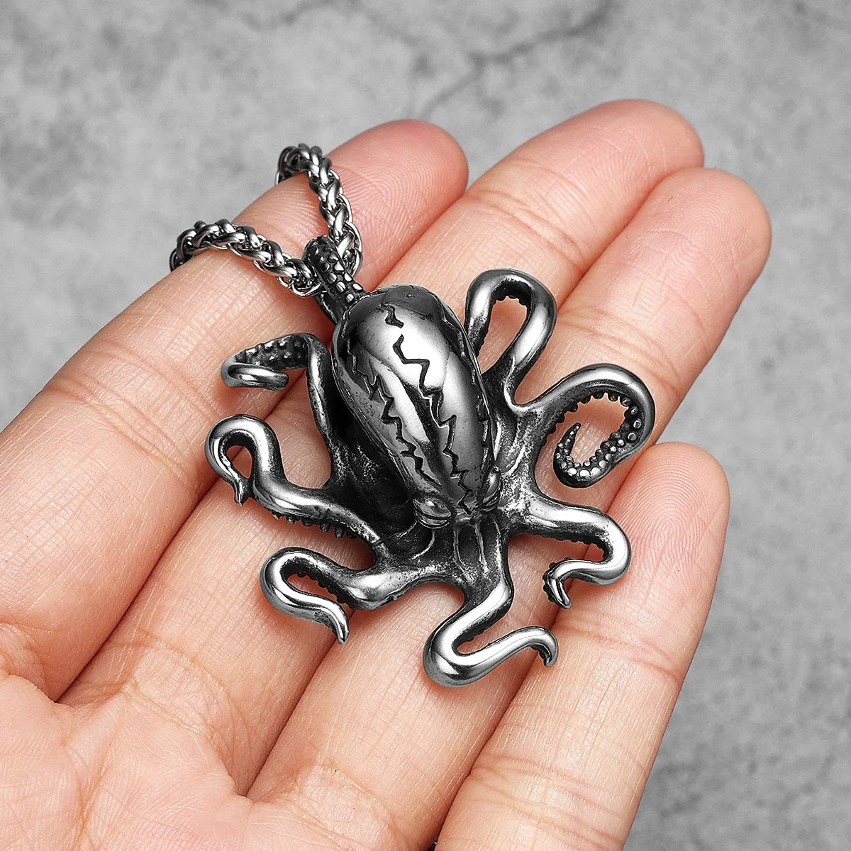 Octopus Tentacles Men Necklaces with Pendant Stainless Steel Jewelry for Male Women Punk Hip Hop Accessories Gifts