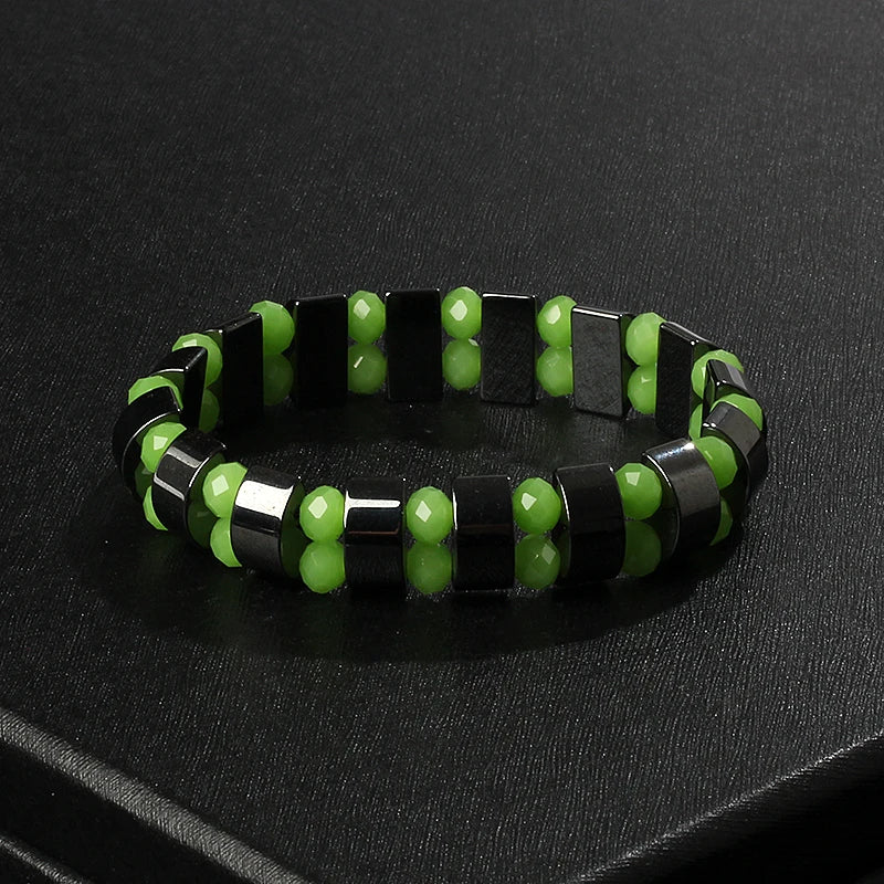 Fashion Wave Hematite Magnetic Bracelet Men Original Beaded Hematite Energy Bracelets for Women Positive Energy Jewelry
