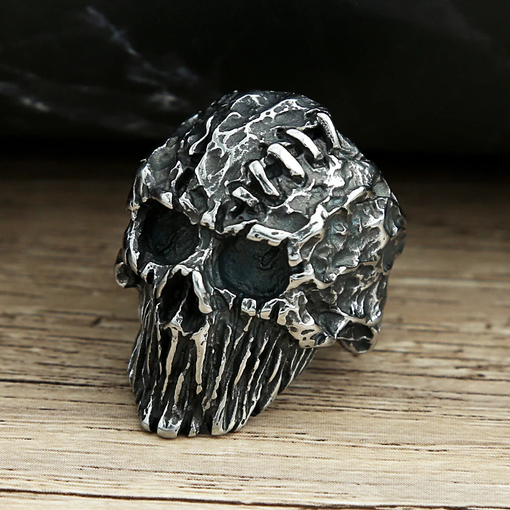 Devil Skull Ring — Black Stainless