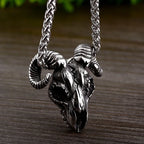 Gothic Satanic Skull Stainless Steel Pendant Necklace