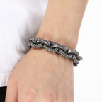 Massive 16mm Wide Link Man Bracelet for Men Vintage 316l Stainless Steel Men's Chain Bracelets Punk Jewelry Male