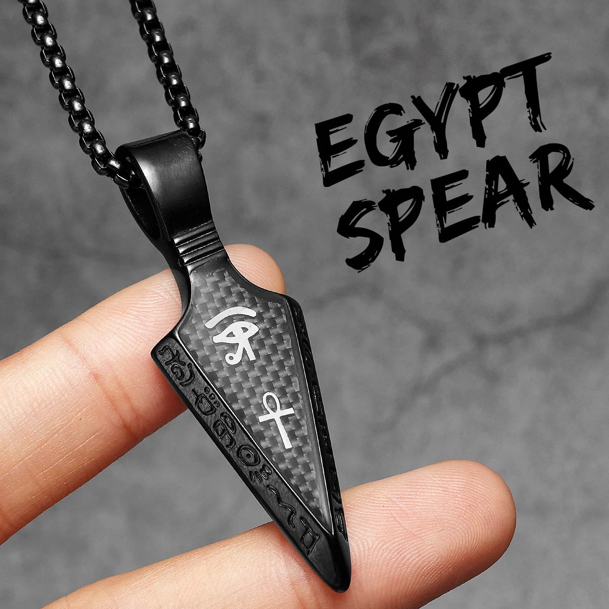 Eye of Horus Pendant Necklace — Stainless Steel