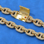 Iced Out Cuban Chain Necklace Stainless Steel 16MM