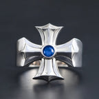 Iced Out Cross Jesus Ring — 925 Silver