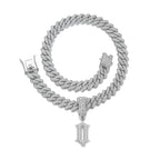 Fashion Shining A-Z Letter Pendant Zircon Inlaid Charm Necklace 26 Initial Alphabet Name Clavicle Chain Party Jewelry Gift