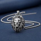 Vintage Lion Head Pendant Necklace — Stainless Steel