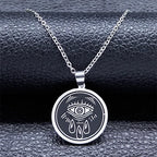 Sigil Lucifer Enamel Pendant Necklace — Stainless Steel