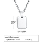 Initial Chunky Stainless Steel Chain Necklace
