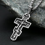 Fashion Stainless Steel Jesus Cross Crucifix Pendant For Men Women Punk Hip Hop Necklace Religion Amulet Jewelry Gifts Wholesale