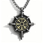 Compass Viking Steel Pendant 316L Rune