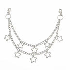 Gothic Pentagram Biker Jean Pants Chain Keychain