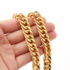 Cuban Gold Chain 10MM Curb Link Necklace