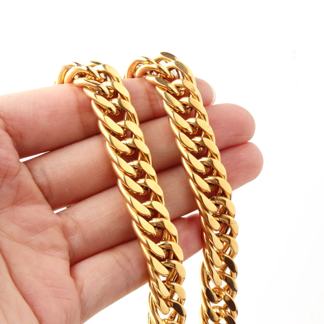 Cuban Gold Chain 10MM Curb Link Necklace