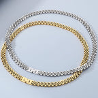 10MM Width Watch Chain Style Bracelet Necklace Choker for Men Women Solid Stainless Steel On Hand Neck Jewellery