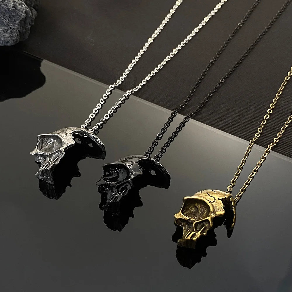Skull Face Choker Pendant Necklace — Gothic