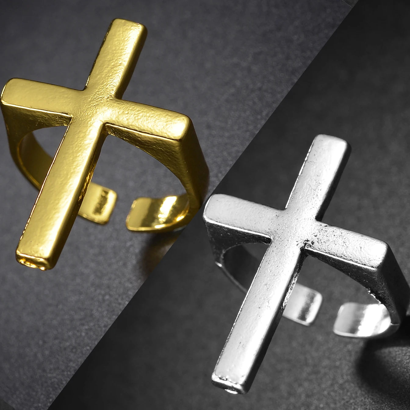 Vintage Cross Gold Ring