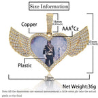 Iced Out Heart Photo Pendant Necklace