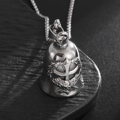 Cross Moto Bell Steel Pendant European American