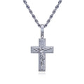 Iced Out Jesus Cross Pendant — 925 Silver