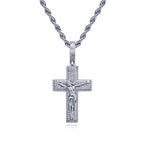 Iced Out Jesus Cross Pendant — 925 Silver