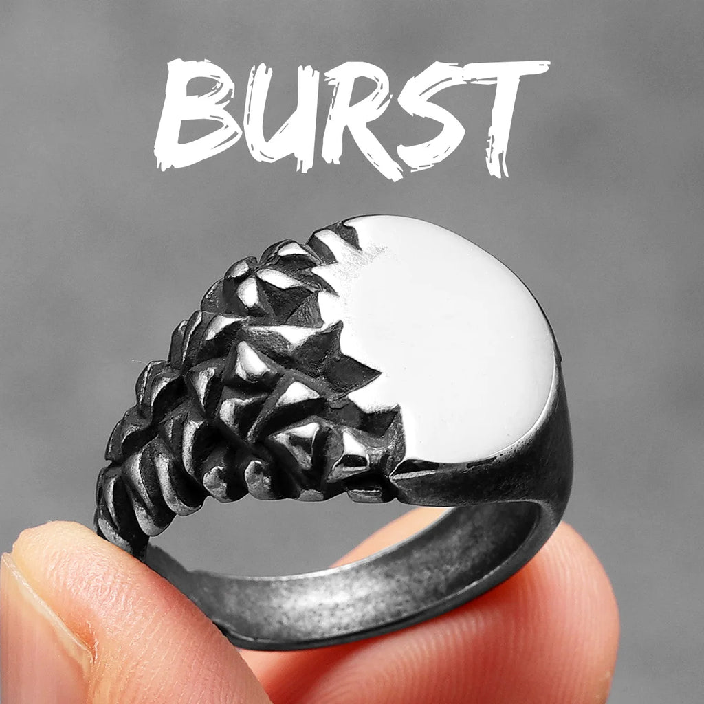 Gravel Texture Ring — Stainless Steel