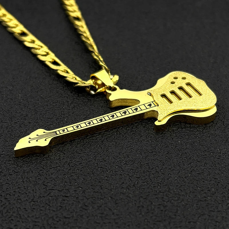 Guitar Steel Pendant Electric Heavy Metal Musical