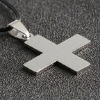 Anime Stainless Steel Cross Chain Pendant Necklace for Women Cosplay Jewelry Charms Amulet Necklaces Gifts New