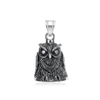 Gothic Lion Head Bell Pendant — Stainless Steel