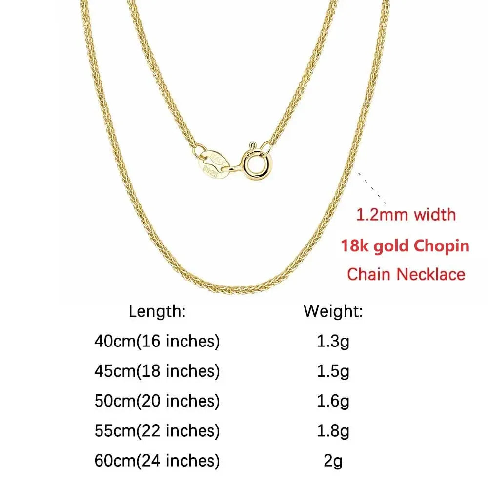 ORSA JEWELS Genuine 925 Sterling Silver Paperclip Chopin Rope Cuban Figaro Box Cable Chain Necklace Simple Basic Chain