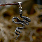 Vintage Snake Pendant Necklace for Men Fashion Punk Stainless Steel Gothic Animal Biker Necklace Jewelry Gift Dropshipping