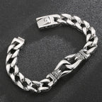 Polished Brushed Stainless Steel Cuban Chain Bracelet for Men Black Gold Color Nickel-Free Jewelry18-24CM Length Gift