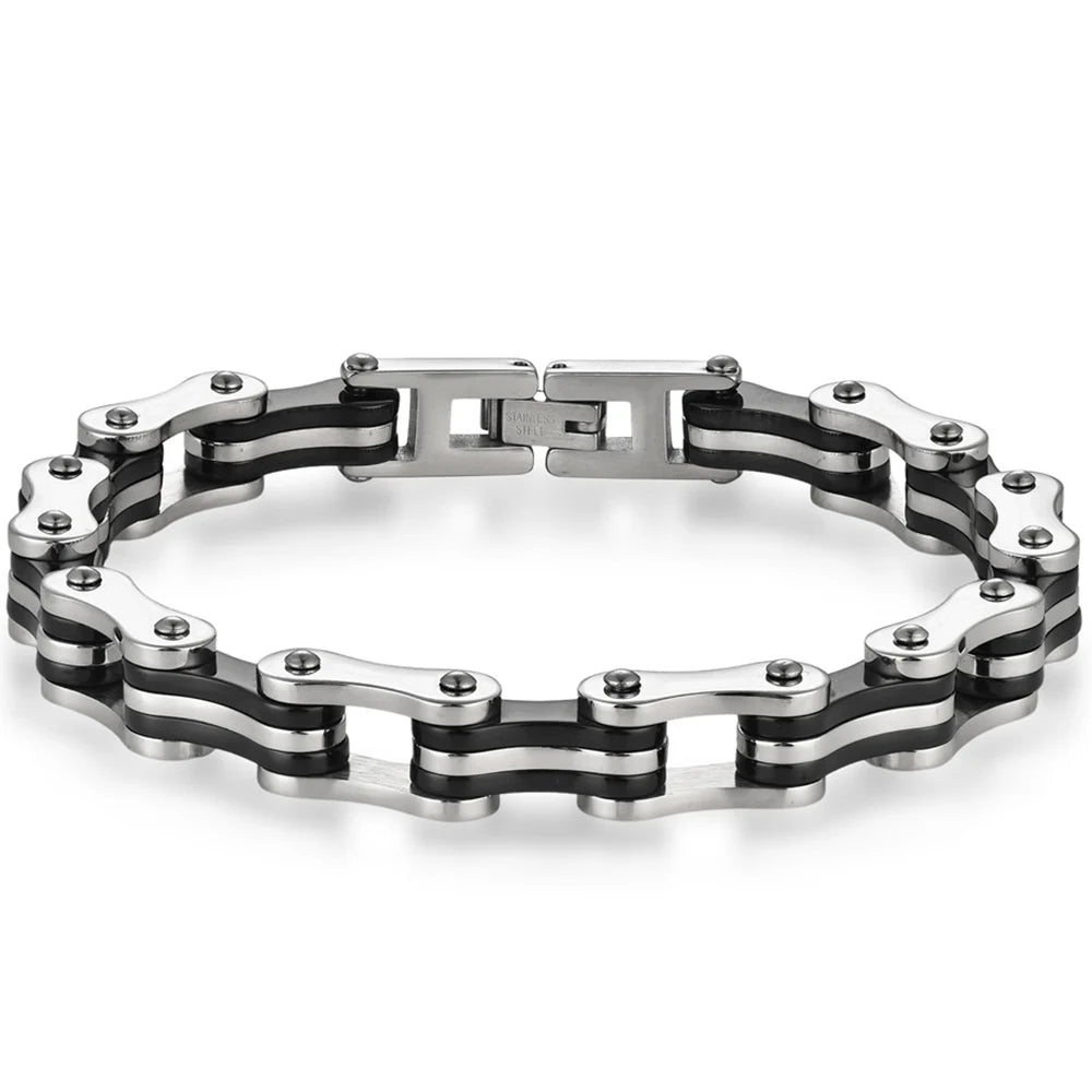 Punk Men's Biker Bracelet Motorcycle Style Chain 316l Stainless Steel Bracelets for Man Jewelry Accessory Birthday