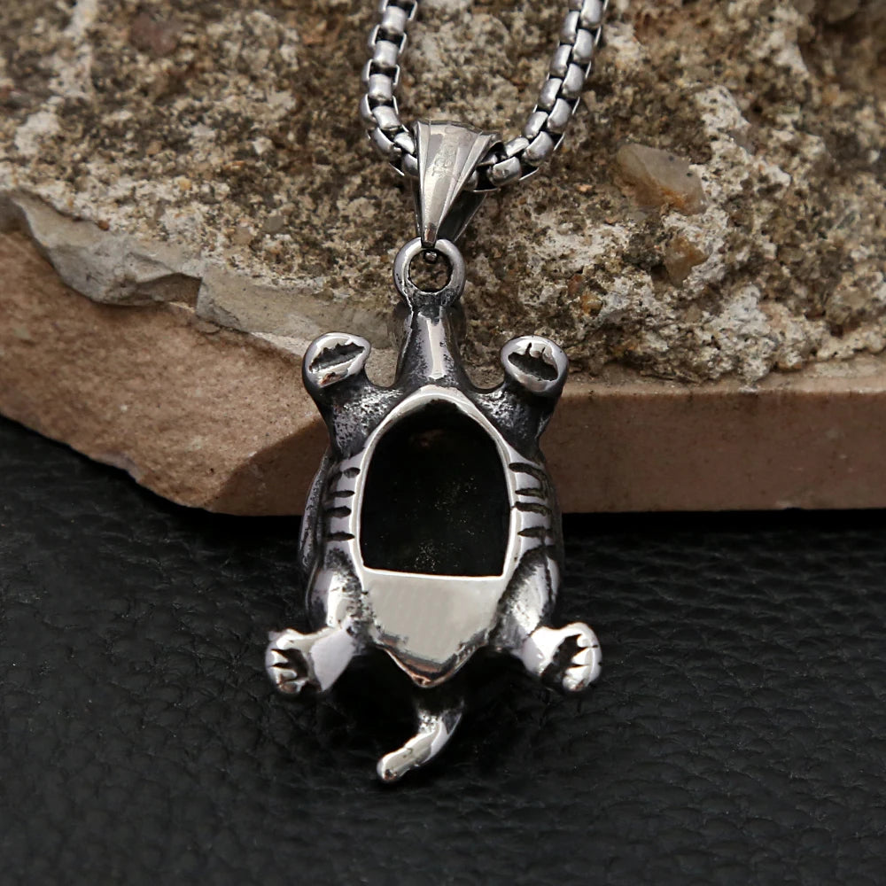 Turtle Pendant — Stainless Steel