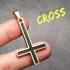 Inverted Cross Pendant — Stainless Steel