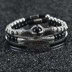 3-Piece Arrow Cuff Bracelet Set — Stainless Steel