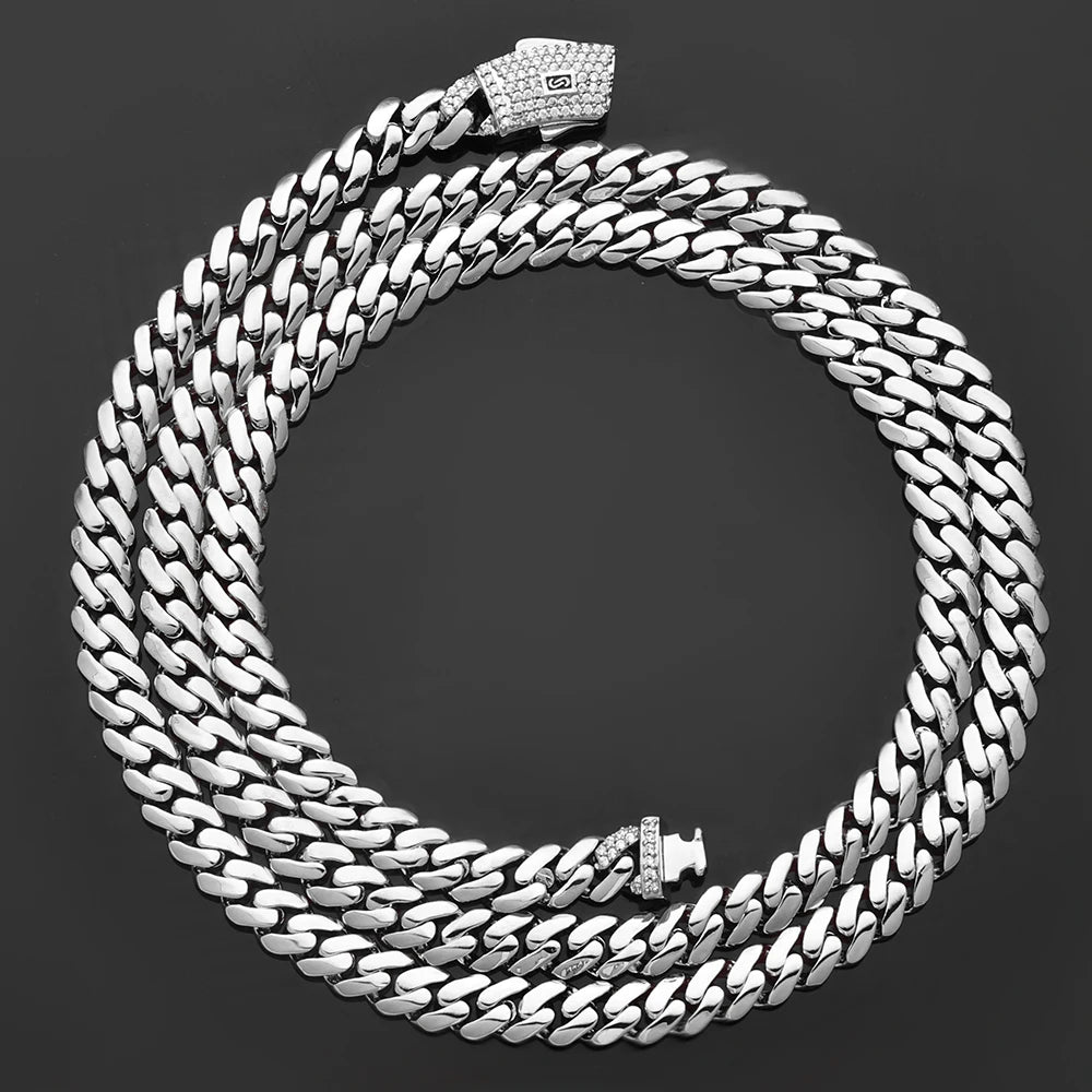 925 Silver VVS Moissanite Monaco Chain Necklace